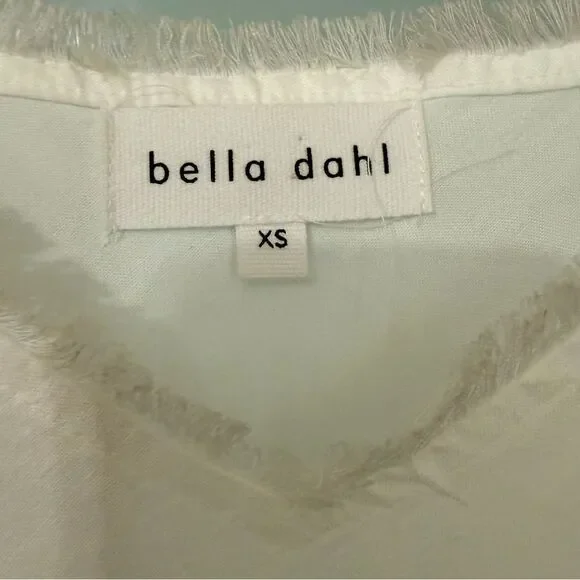 Bella Dahl White V-Neck Frayed Tencel Cami - Picture 5 of 9